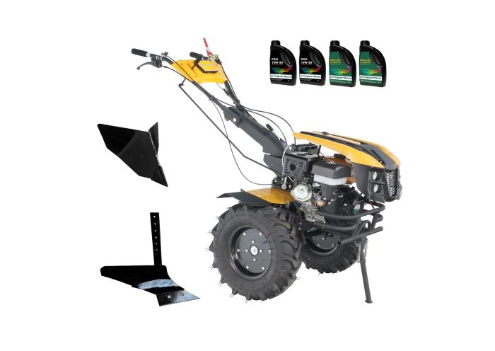 Pachet motocultor ProGARDEN PAC1873A, 18 CP, plug simplu, plug bilonat / rarita, 4 L ulei