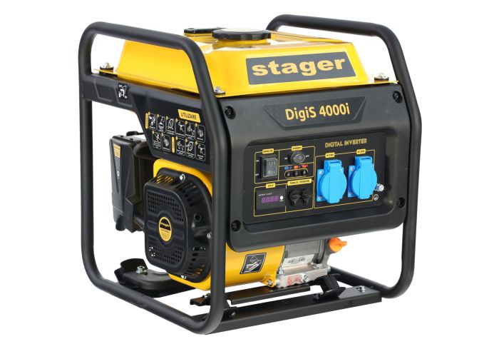 Generator digital invertor open-frame STAGER, 4 kW, monofazat, benzina, G2, autonomie pana la 13 h