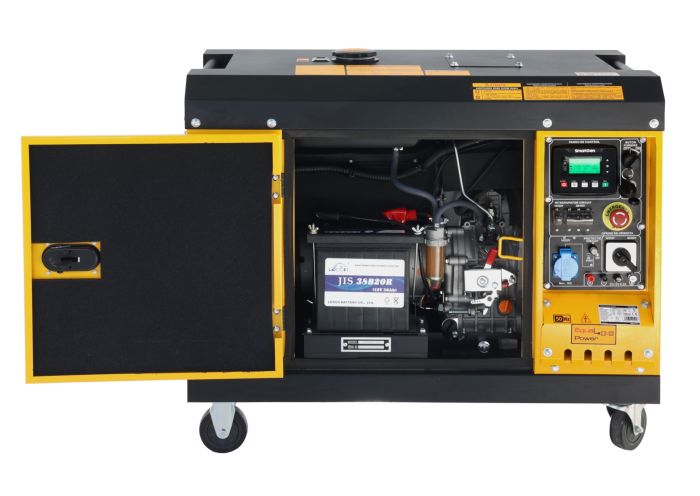 Generator insonorizat STAGER 1158000004, 7.5 kVA, 3000 rpm, dual, diesel, pornire electrica