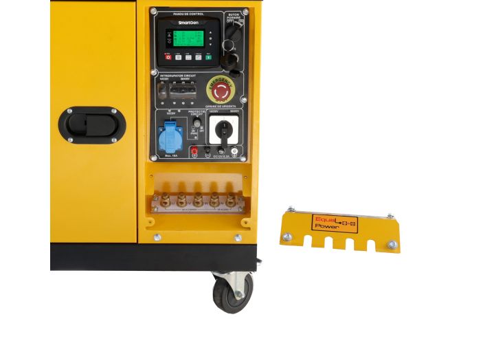 Generator insonorizat STAGER 1158000004, 7.5 kVA, 3000 rpm, dual, diesel, pornire electrica