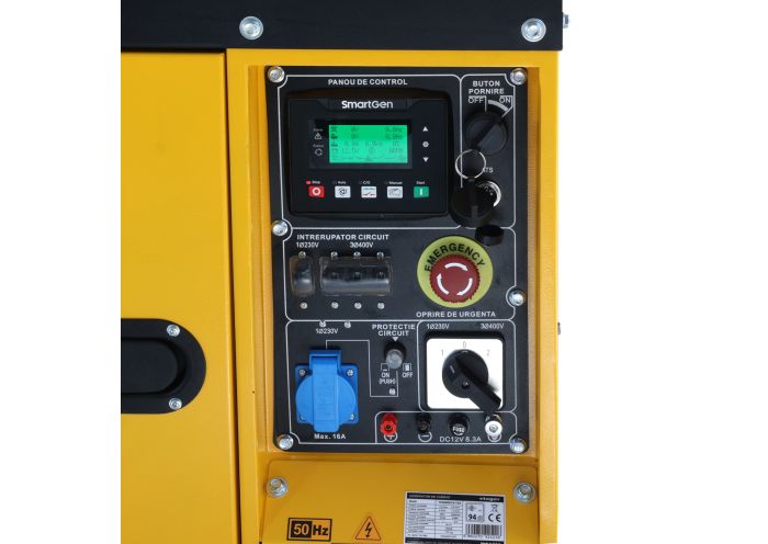 Generator insonorizat STAGER 1158000004, 7.5 kVA, 3000 rpm, dual, diesel, pornire electrica