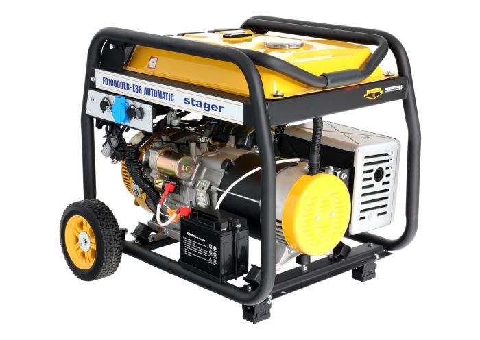 Generator curent dual STAGER 5160010003, 230 V / 400 V, 8.5 kW, benzina, conector ATS, multistart, autonomie pana la 20 h