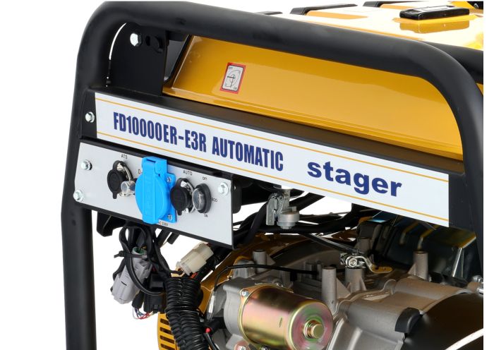 Generator curent dual STAGER 5160010003, 230 V / 400 V, 8.5 kW, benzina, conector ATS, multistart, autonomie pana la 20 h