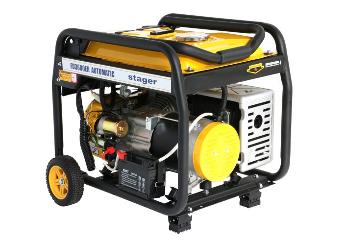 Generator curent monofazat STAGER 5160023600, 230 V, 3.0 kW, benzina, conector ATS, multistart, autonomie pana la 30 h