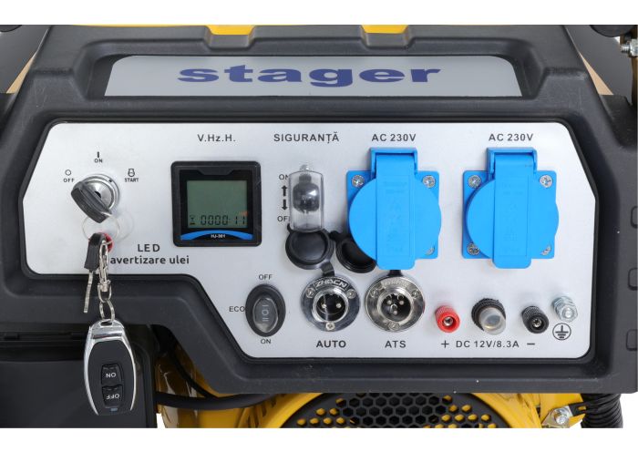 Generator curent monofazat STAGER 5160023600, 230 V, 3.0 kW, benzina, conector ATS, multistart, autonomie pana la 30 h