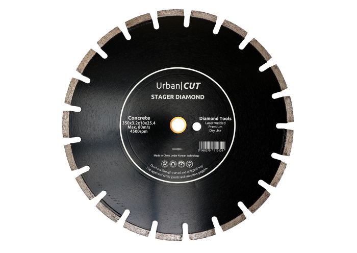 Disc diamantat STAGER 1170122350, 350 x 3.2 x 10 x 25.4, pentru beton / asfalt