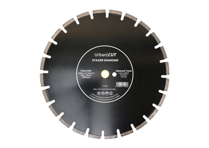 Disc diamantat STAGER 1170122400, 400 x 3.2 x 10 x 25.4, pentru beton / asfalt