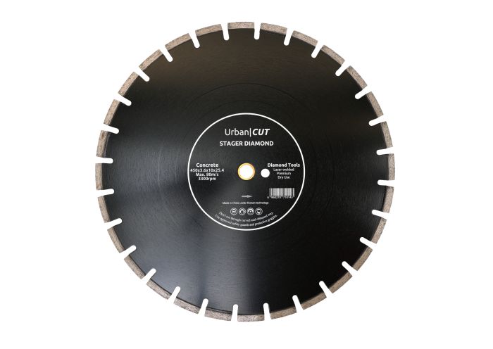 Disc diamantat STAGER 1170122450, 450 x 3.6 x 10 x 25.4, pentru beton / asfalt