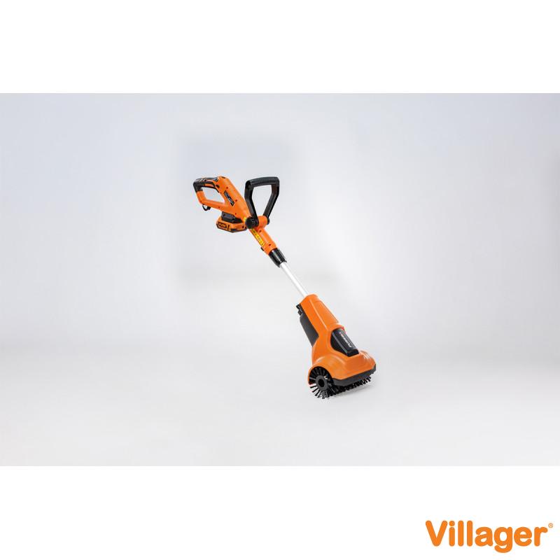 Dispozitiv pentru curatare alei Villager 082123, cu perii, 18 V