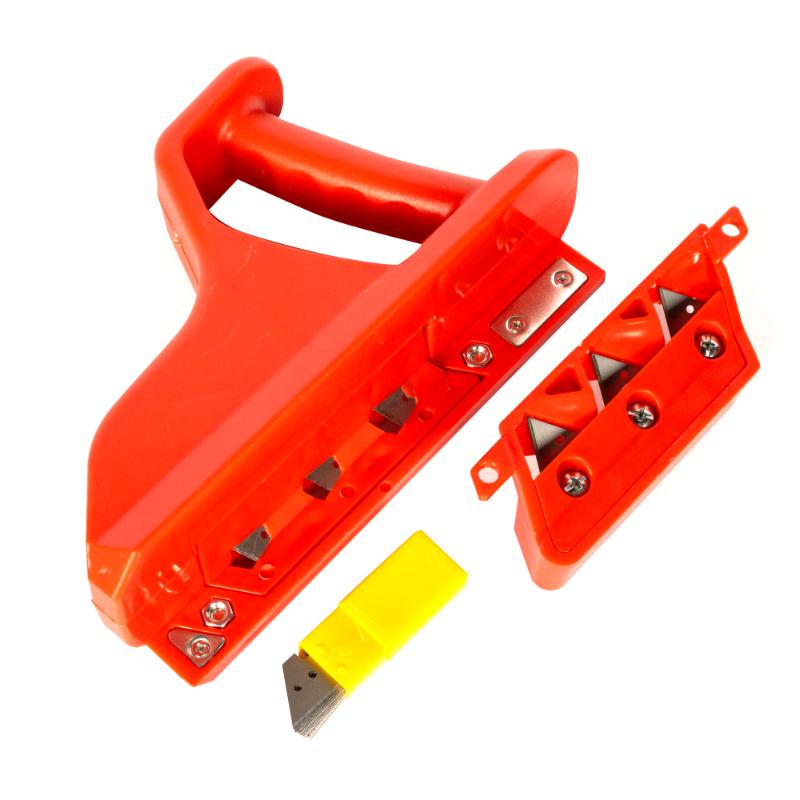 Dispozitiv pentru sanfrenare gips-carton Detoolz DZ-CC1017-G01, aschiere unghi 4 grade / 60 grade, cu 10 lame