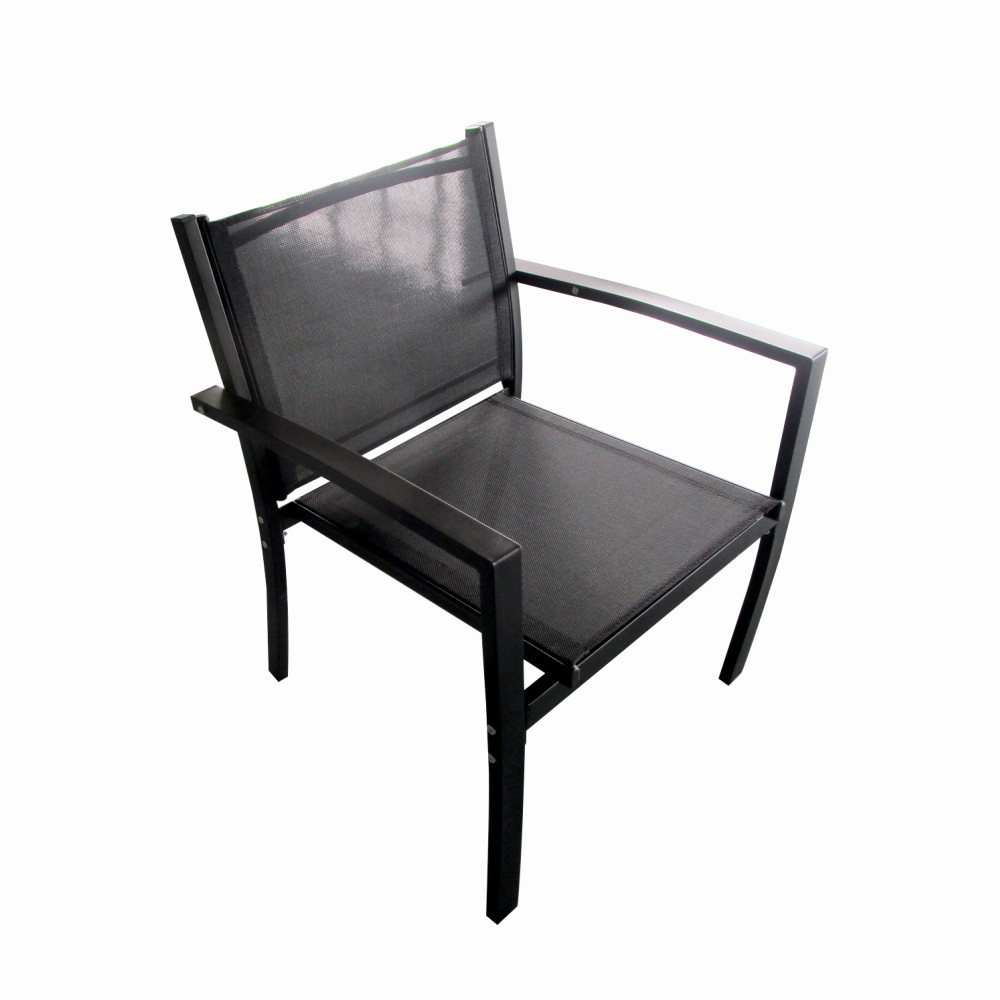 Set mobilier terasa/gradina KLUGMEISTER KJFT079, doua fotolii + canapea + masuta din sticla securizata, culoare neagra