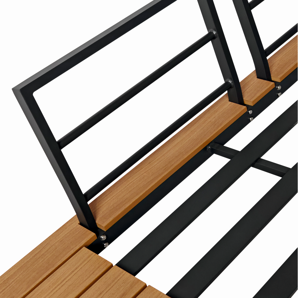 Set mobilier terasa/gradina premium din aluminiu si polywood KLUGMEISTER KJF4313, 4 piese (perne incluse), culoare gri