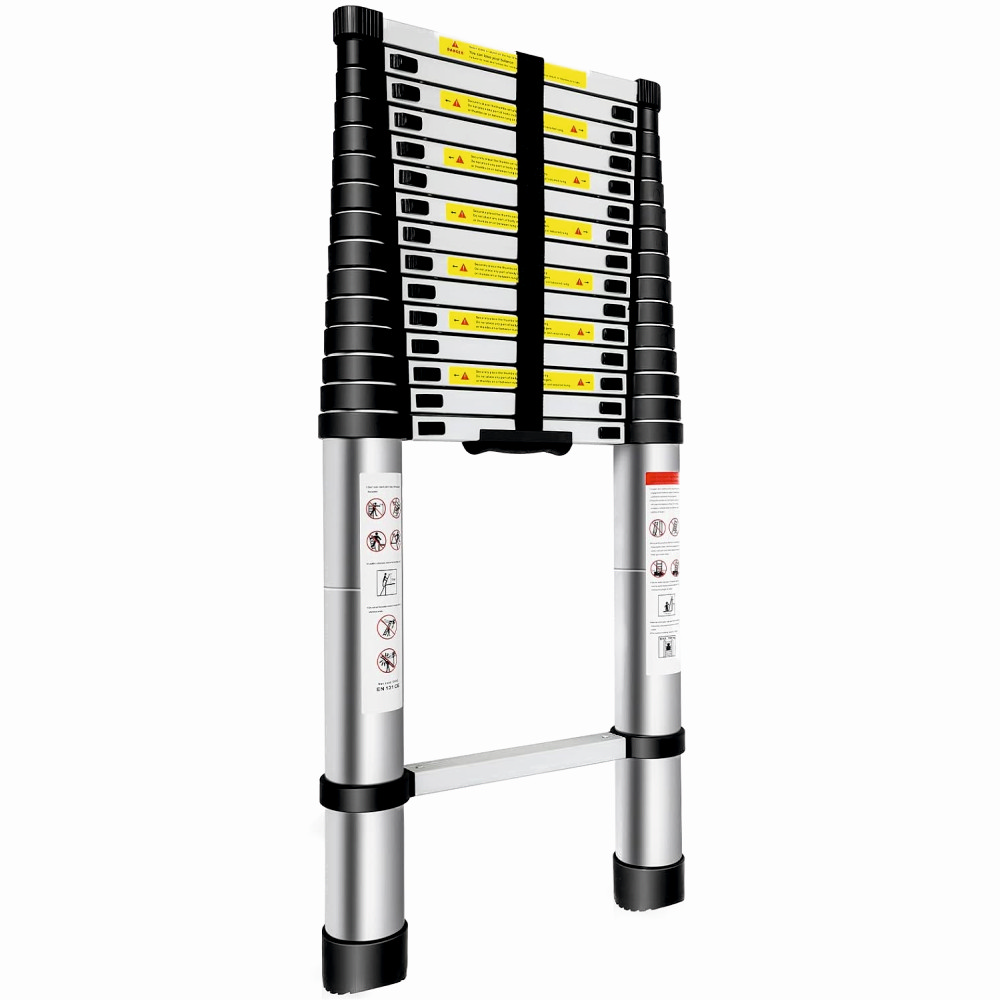 Scara telescopica din aluminiu MESTERINO TOOLS JL-101-6.2, 16 trepte, 6.2 metri, greutate maxima 150 kg