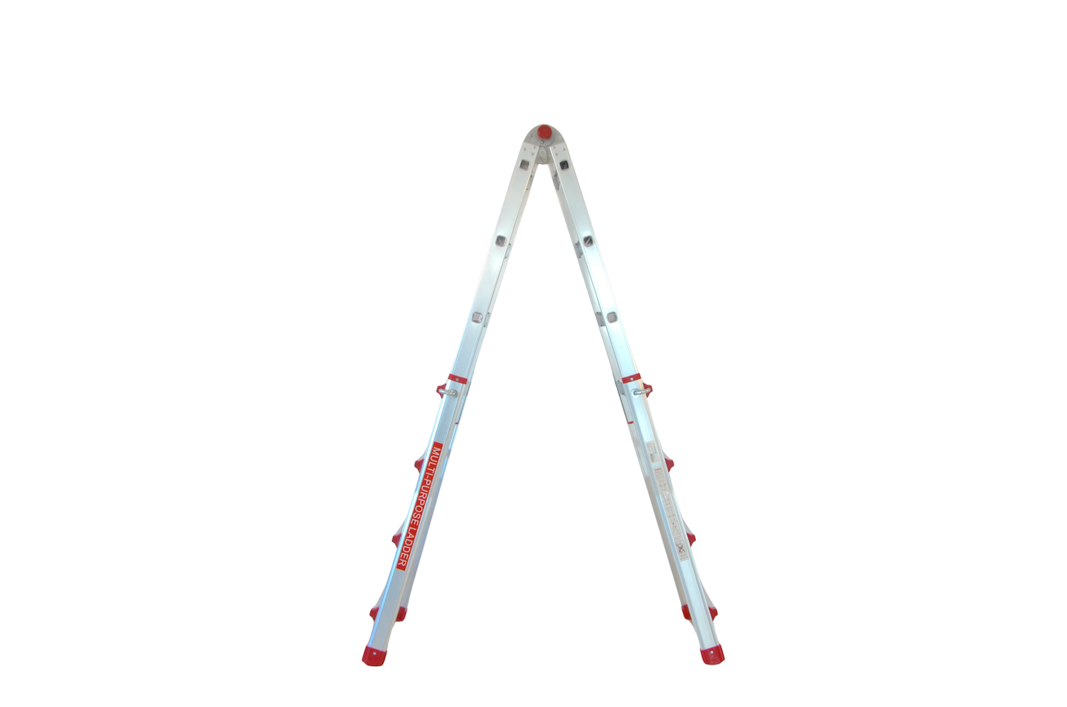 Scara multifunctionala din aluminiu cu balama MESTERINO TOOLS JL-404S-4X4, 3.9 metri, 4x4 trepte, greutate maxima 150 kg