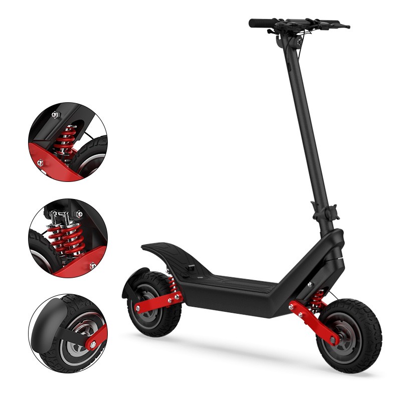 Trotineta electrica premium KIXIN X10, motor dual 500W, acumulator 48V si 18.2A, viteza maxima 25Km/h, sarcina maxima de incarcare 120 Kg
