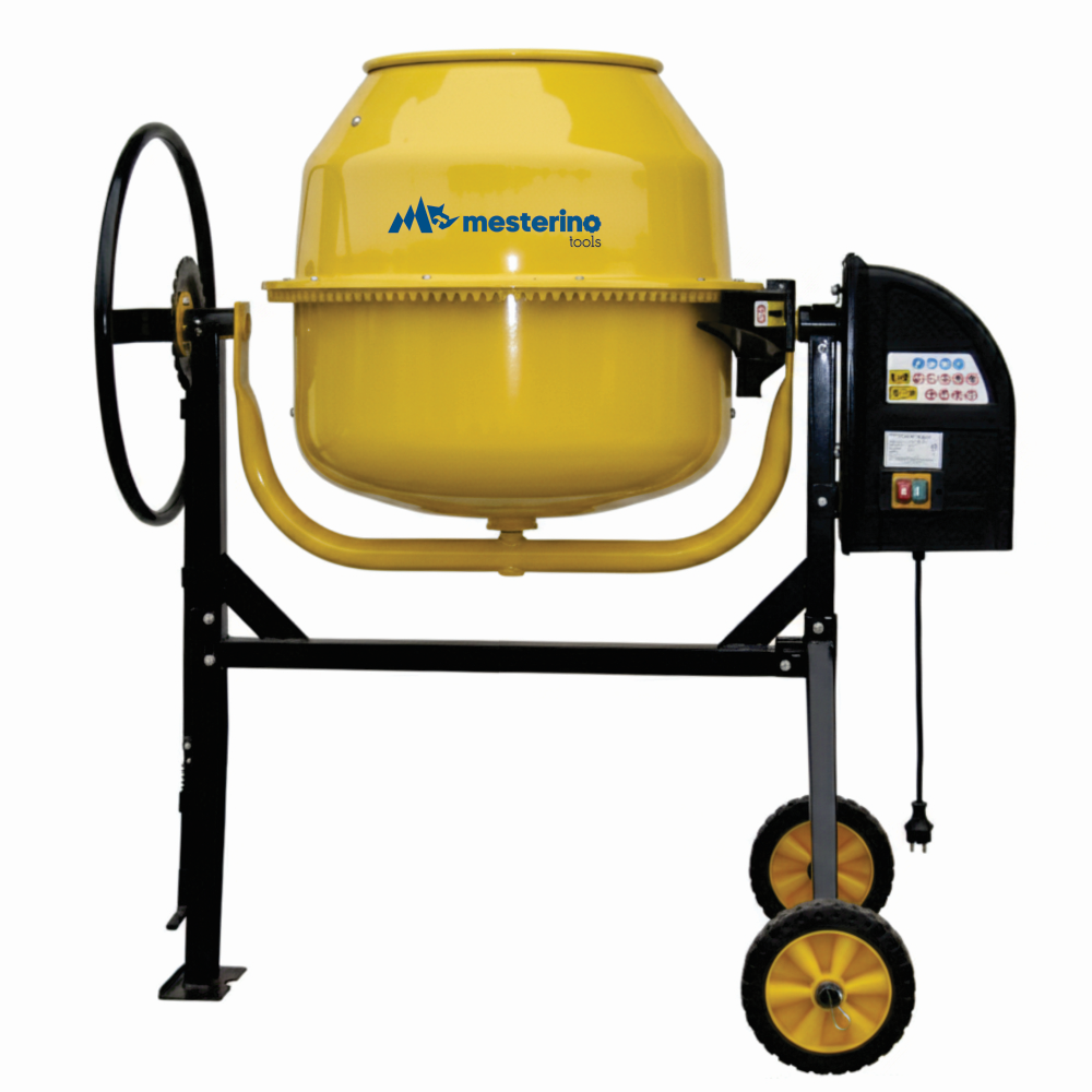 Betoniera profesionala MESTERINO TOOLS HCM650, capacitate 180 litri, motor 1000W cu bobinaj din cupru, roti si coroana din fonta