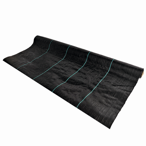 Folie antiburuieni/mulcire din polipropilena, MESTERINO PP1002150, 2.1 m X 50 m, densitate 100g/mp culoare neagra cu dungi, protectie UV