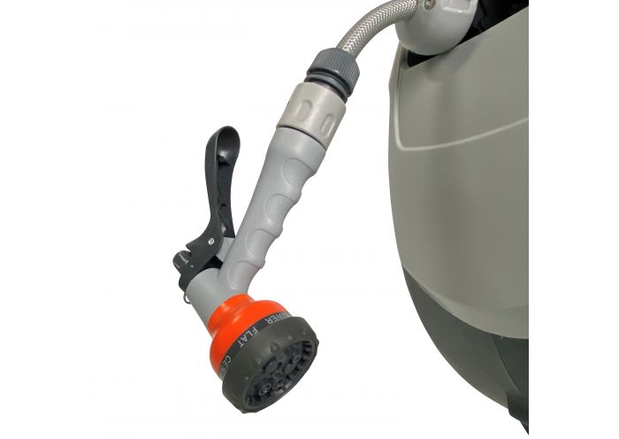 Furtun cu tambur TEXAS 480090015541, 25 m, retractabil, mobil, 1/2 inch, dispozitiv stropit inclus, max 8 bar, accesorii fixare