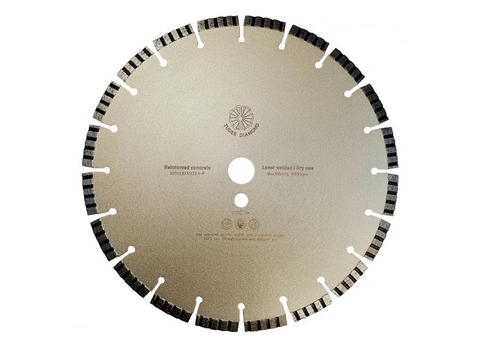 Disc diamantat TU-DEE DIAMOND 1170120300, 300 x 2.8 x 10 x 25.4 mm, profesional, pentru debitat beton armat