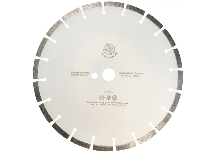 Disc diamantat TU-DEE DIAMOND 1170119300, 300 x 2.8 x 10 x 25.4 mm, profesional, pentru debitat beton