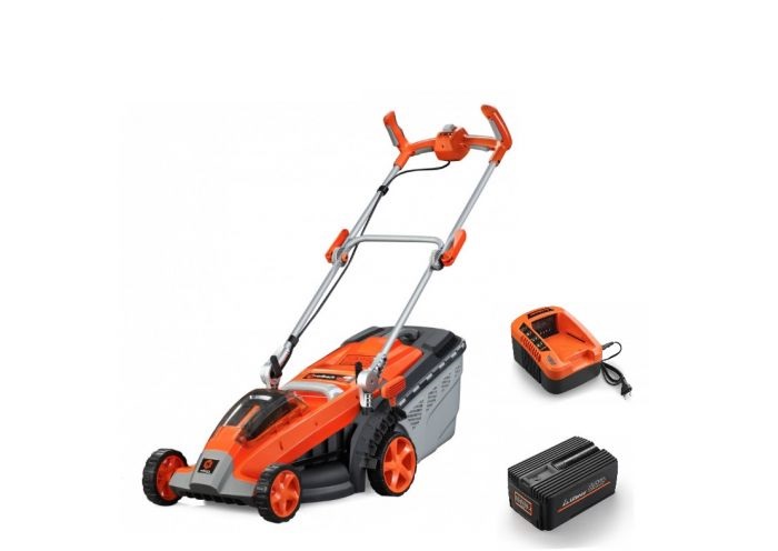 Masina de tuns gazonul EXPERTE137C, latime de taiere 370 mm, capacitate cos colector 40 L, cu acumulator 40 V, 6 Ah si incarcator 40 V, 5 A