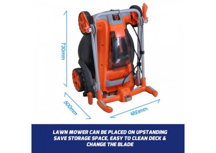 Masina de tuns gazon cu acumulatori Redback E137C 4690E137C, latime de taiere 370 mm, capacitate cos colector 40 L, reglaj central, fara acumulatori