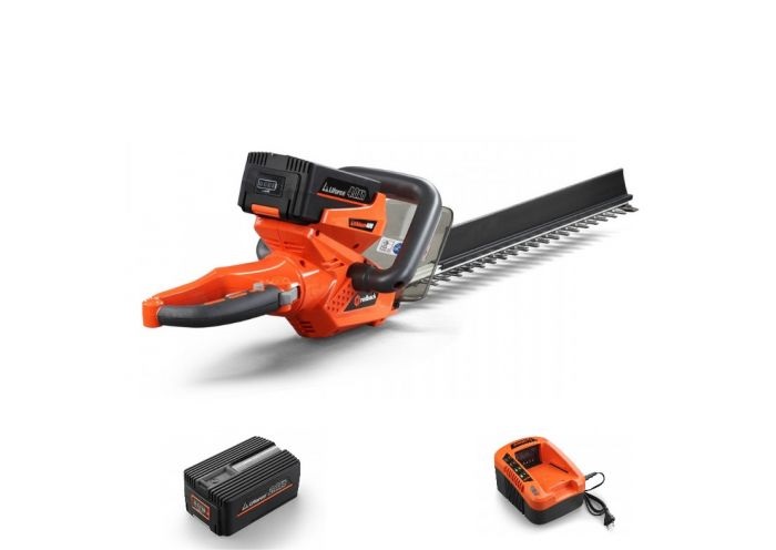 Trimmer pentru gard viu Redback EASYE522D, 40V, lungime de taiere 560 mm, latime de taiere 22 mm, cu acumulator 40 V, 2 Ah si incarcator 40 V, 2 A