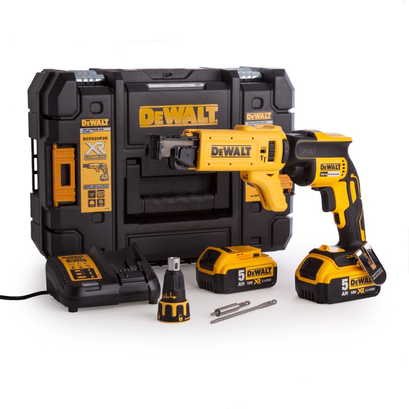 Masina de insurubat cu acumulatori pentru gips-carton DeWalt DCF620P2K, 18 V, 5 Ah