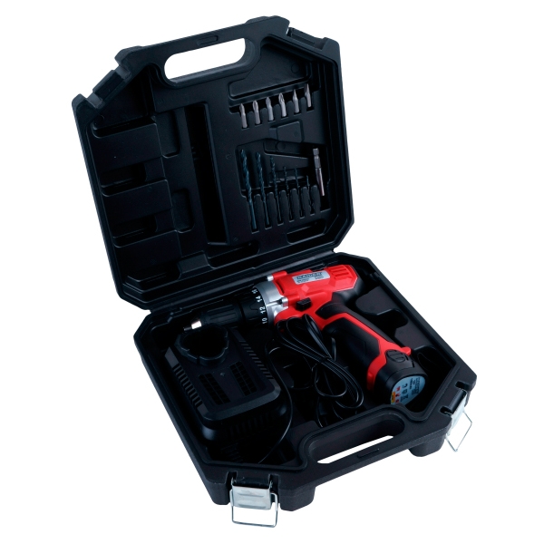 Masina de gaurit si insurubat cu 1 acumulator, RAIDER RDP-CDL03L 030118, Li-Ion, 12 V, 1.3 Ah, 25 Nm, led iluminare, valiza plastic, accesorii