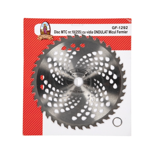 Disc motocositoare MICUL FERMIER, GF-1292, nr.10/255 cu vidia ondulat 40 dinti