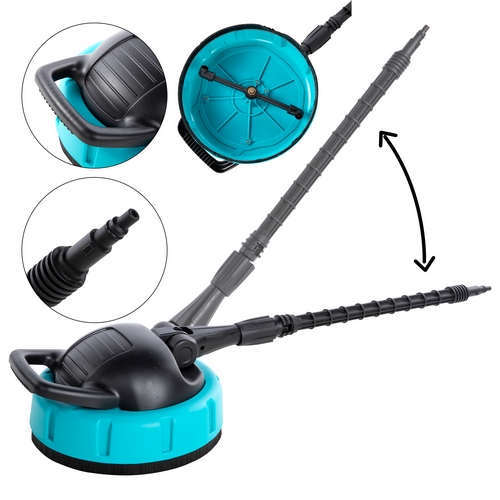 Perie rotativa cu maner Detoolz, 30 cm, pentru aparatele de spalat cu presiune DZ-CI107, DZ-CI109