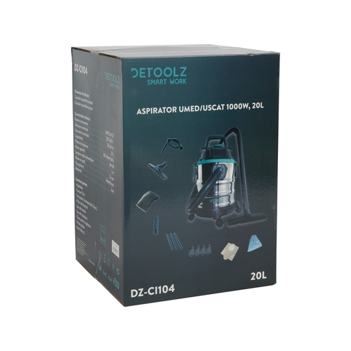 Aspirator uscat umed Detoolz, DZ-CI104, 1000 W, 20 L