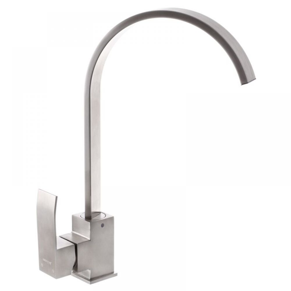 Baterie bucatarie MIXXUS, AMA-011 din otel inoxidabil, monocomanda, racorduri incluse