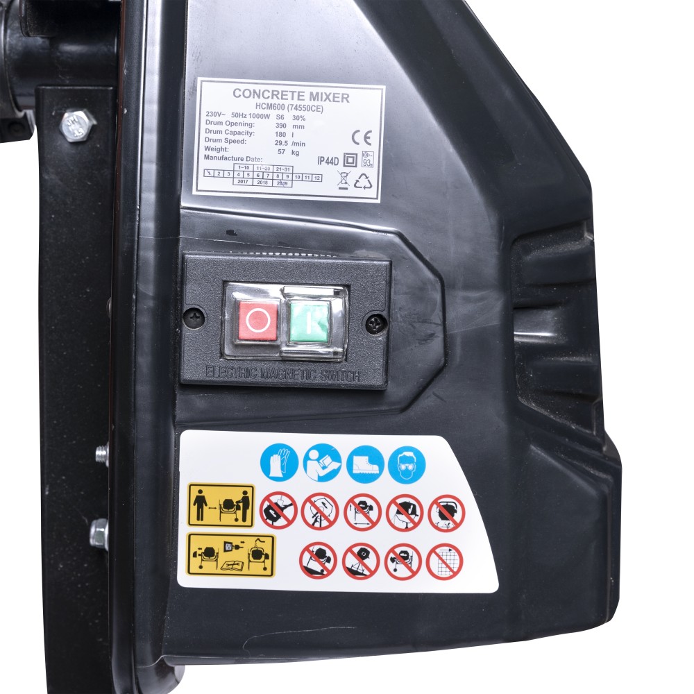 Betoniera semi-profesionala TEMP HCM 600, 1000 W, 180 L
