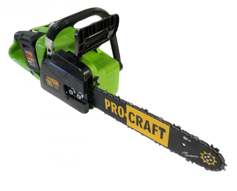 Drujba cu acumulatori PROCRAFT, PCA40/2, Li-ion, 40 V, 160 W, 4.0 Ah, 5500 rotatii, motor fara perii, fara acumulator si incarcator