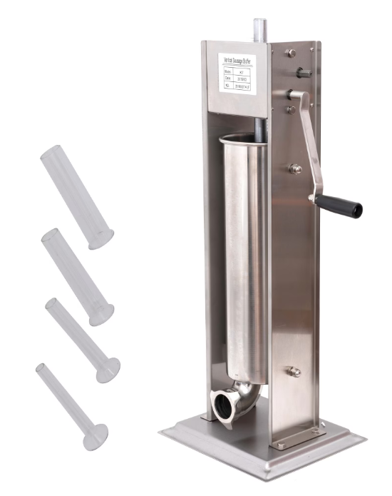 Aparat de umplut carnati ELEFANT ML-S7, mecanic, inox integral, 7 kg, cu 6 palnii
