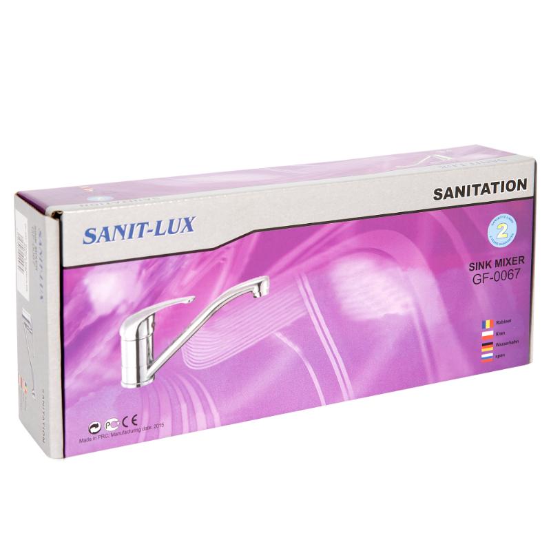 Baterie bucatarie SANIT LUX, DS-91012, 23 cm, monocomanda, cromat