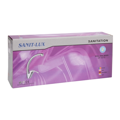 Baterie bucatarie SANIT LUX DS-91021, pipa mobila tip lebada, cromat
