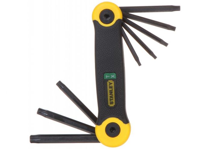 Set 8 chei Torx pliabili in carcasa STANLEY 2-69-266, T9 - T10 - T15 - T20 - T25 - T27 - T30 - T40