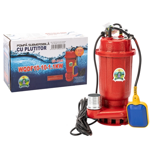 Pompa submersibila apa murdara MICUL FERMIER, GF-0749, 1.1 KW 16 m rosie cu plutitor