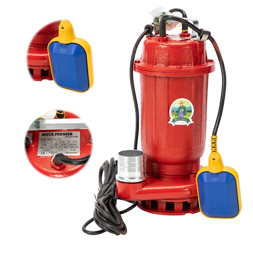 Pompa submersibila apa murdara MICUL FERMIER, GF-0749, 1.1 KW 16 m rosie cu plutitor