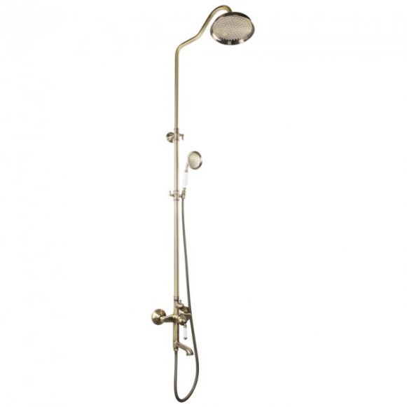 Coloana dus cu baterie MIXXUS, Premium Vintage Bronze 009-J, alama, culoare bronz, monocomanda cu para de dus