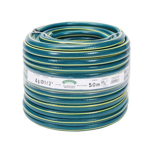 Furtun de gradina MICUL FERMIER, Bluebos Plus 1/2 inch 50 m cu insertie 4 straturi clasa 3 rezistenta