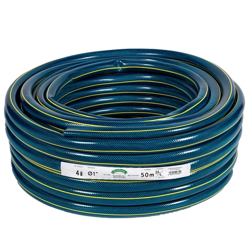 Furtun de gradina MICUL FERMIER, Bluebos Plus 1 inch 50 m 4 straturi clasa 3 rezistenta