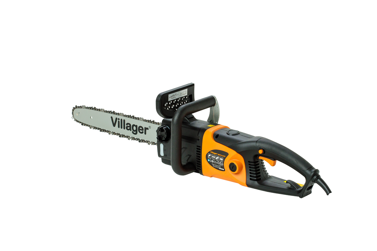 Fierastrau electric VILLAGER, VET 2440 V, 2400 W, pas lant 3/8, 1.3 mm, 28.5 dinti, viteza lant 14 m/s
