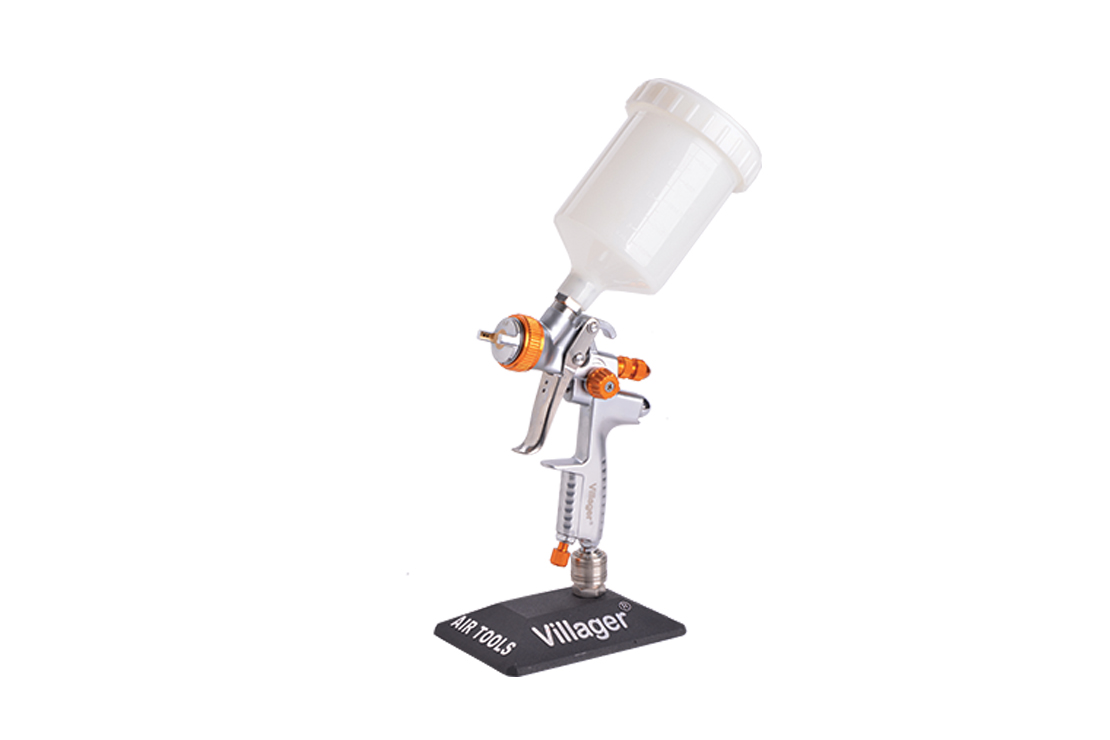 Pistol de vopsit pneumatic VILLAGER VAT 801 AG. 0.6 L, cupa sus