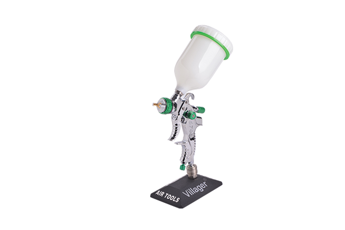 Pistol de vopsit pneumatic VILLAGER VAT 601 A, 0.6 L, cupa sus