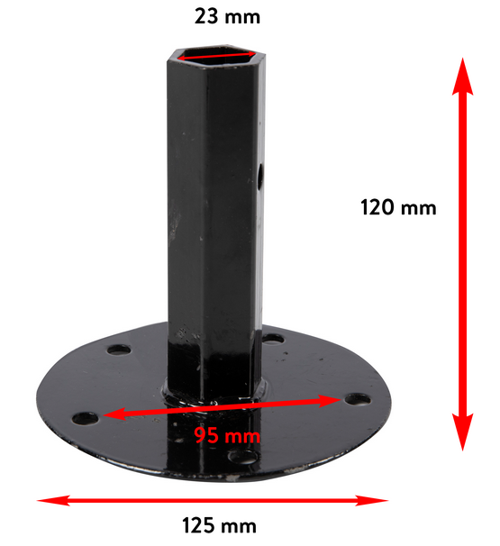 Manicot rotund MICUL FERMIER GF-0806, pentru roata motocultor, lungime 120 mm, distanta intre gauri 95 mm, diametru 125 mm