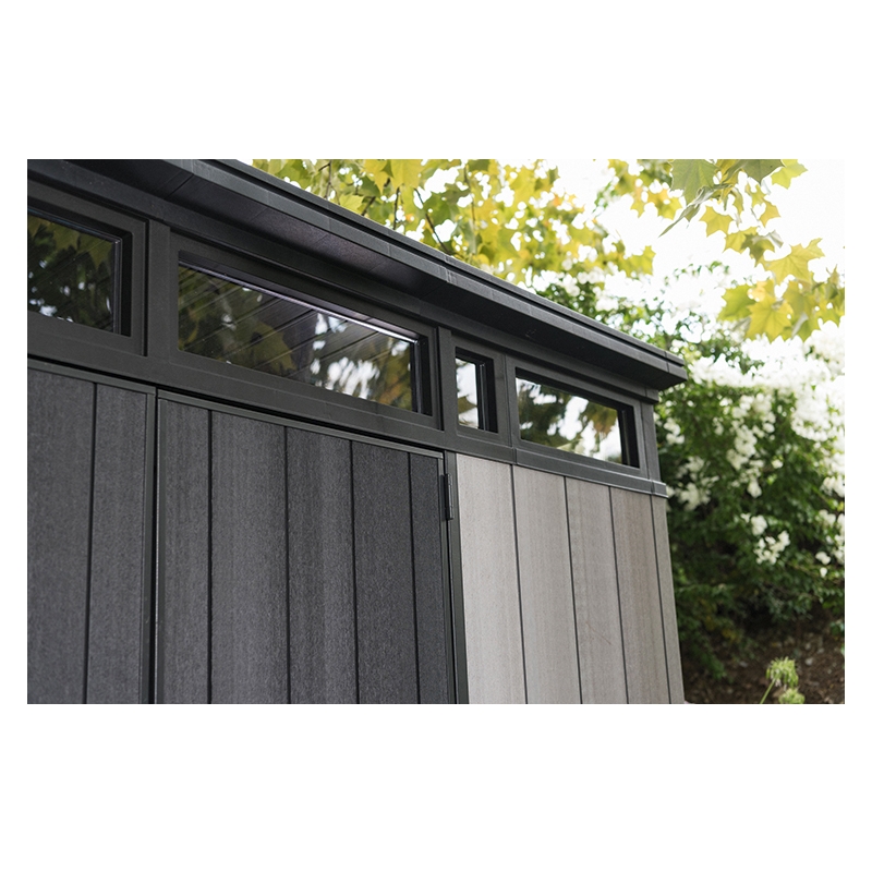 Casuta de gradina KETER Artisan 9x7 236877, cu usa dubla, material duotech, gri