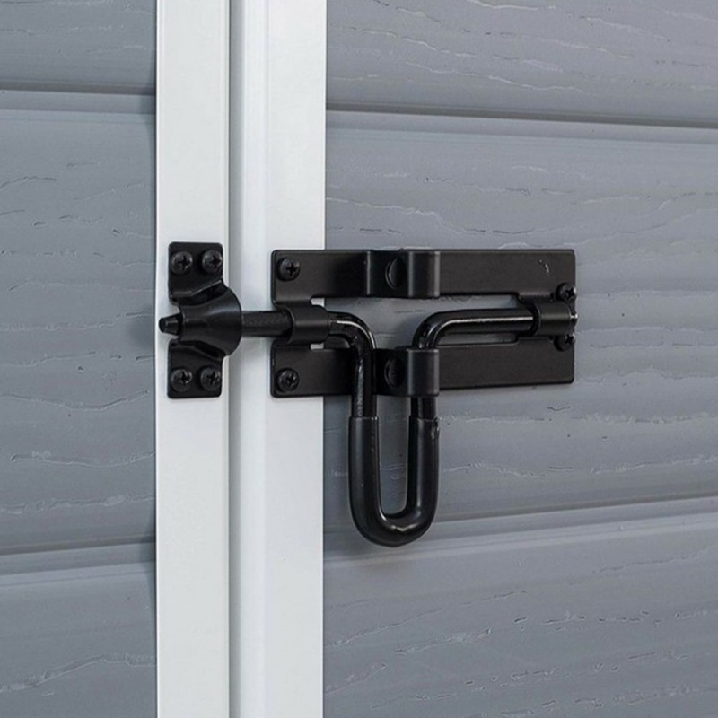 Casuta de gradina KETER Manor Pent 6x6 249348, cu o usa, material composit rasini, gri